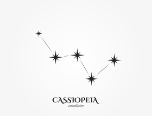 cassiopeia constellation. astronomy and stars design element © Назарій