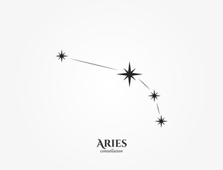 aries zodiac constellation. astrological and horoscope symbol