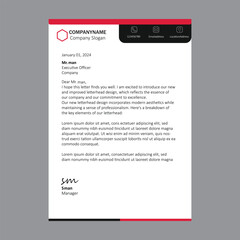 Letterhead template, corporate business pad design vector