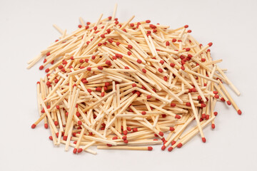 New matchsticks isolated on a background.