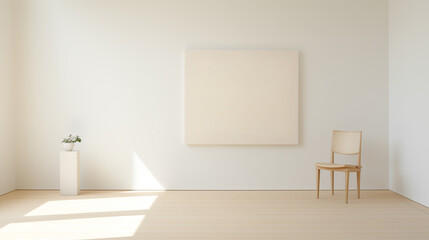 Interior Of A Bland Cream White Room