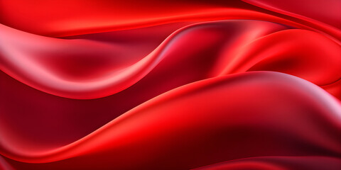 Obraz premium Beautiful silk flowing swirl red vibrant colorful.