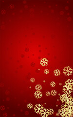 Fototapeta na wymiar White Snowflake Vector Red Background. Christmas