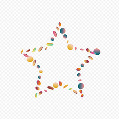 Magic Polka Vector Transparent Background.