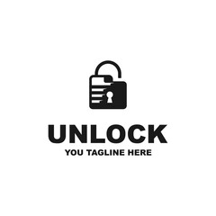 folder and lock logo template. Secure folder  vector design. Data security logotype, suitable for your design need, logo, illustration, animation, etc.