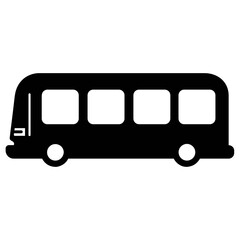 Simple Bus Icon Illustration Vector in Trendy Flat Isolated on White Background. SVG Vector