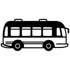 Simple Bus Icon Illustration Vector in Trendy Flat Isolated on White Background. SVG Vector