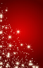 Gray Snowflake Vector Red Background. Xmas