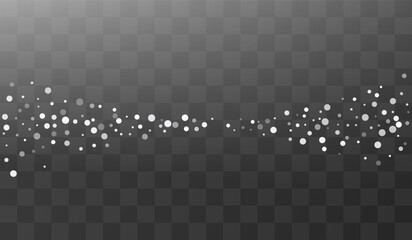 Fototapeta premium Winter Blizzard Vector Transparent Background.