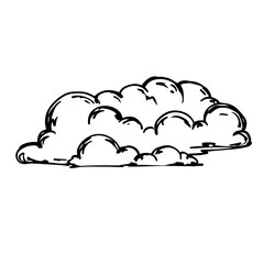 Sketch, doodle clouds. Vector graphics.