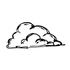 Sketch, doodle clouds. Vector graphics.