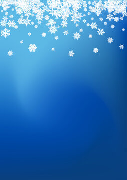 Gray Snow Vector Blue Background. magic Snowfall