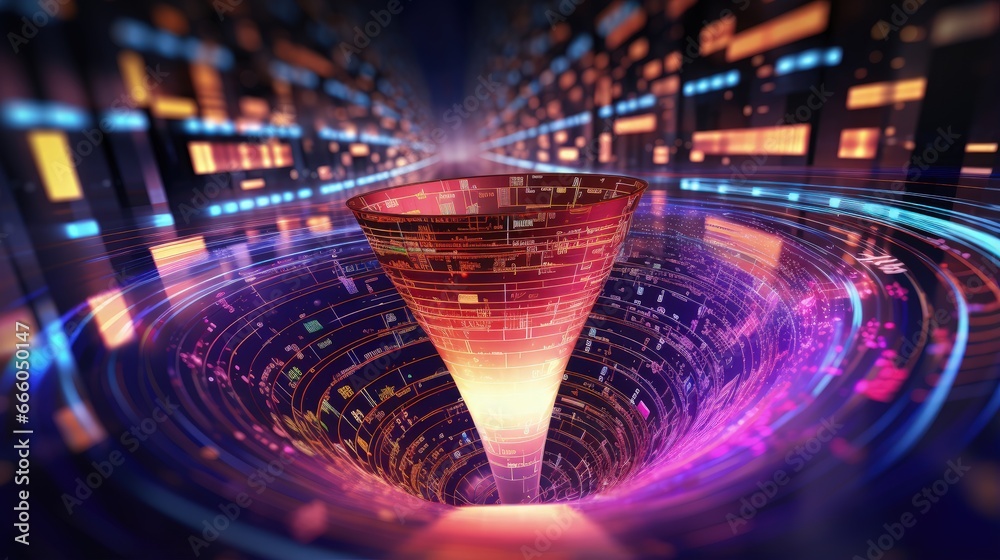 Poster 5g technology wireless data transmission, high-speed internet. information flow in abstract cyberspa
