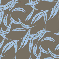 Decorative Leaves Seamless Pattern