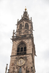 Fototapeta na wymiar external view of the church of Santa Maria Assunta Cathedral of Bolzano