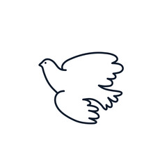 Pigeon doodle icon logo sign Hand drawn ink sketch Dove peace symbol Cartoon cute design Children's style Fashion print for clothing clothing greeting invitation card cover badge banner poster flyer