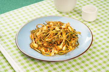 Korean specialty pickles and garlic salad