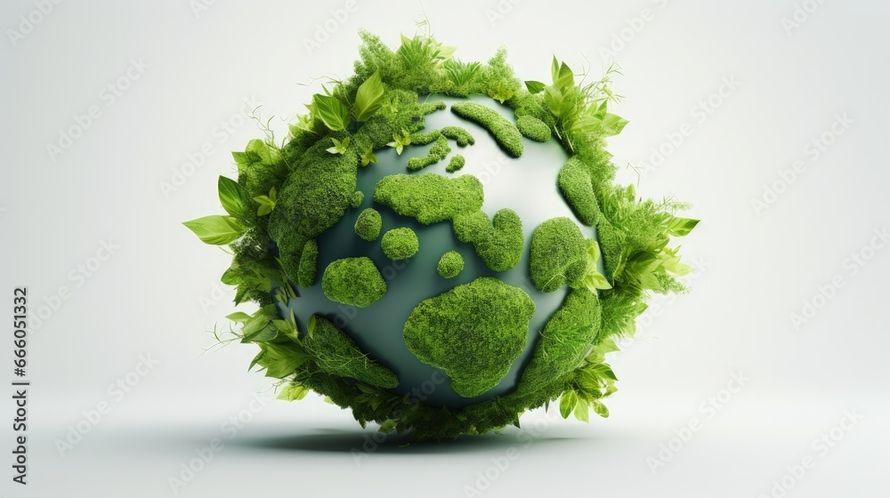 Poster invest in our planet. earth day 2022 3d concept background. ecology concept. design with 3d globe ma
