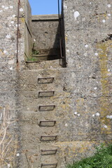 old steps on a bunker 