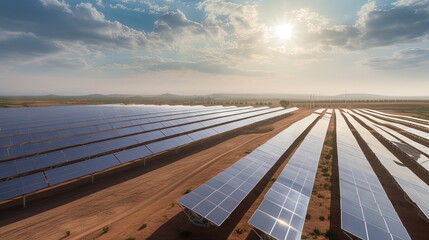Fototapeta na wymiar Largest solar farm in Turkey ready for use