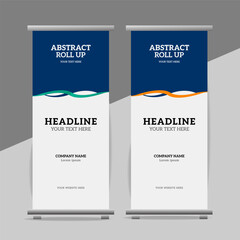 modern great abstract roll up  banner design with creative shapes