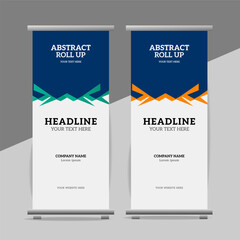 modern great abstract roll up  banner design with creative shapes