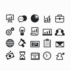 set of business vector icon, icon, set, business, growth, web, vector, symbol, icons, design, computer, sign, internet, media, doodle, phone, website, illustration, button, mobile, collection, profit