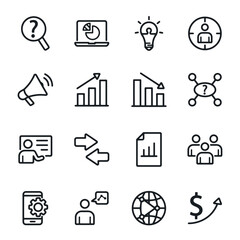 set of business vector icon, icon, set, business, growth, web, vector, symbol, icons, design, computer, sign, internet, media, doodle, phone, website, illustration, button, mobile, collection, profit
