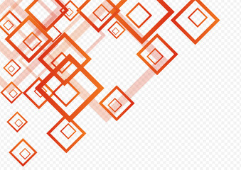 Orange Tile Contemporary Vector Transparent