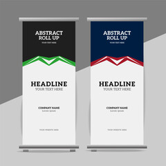 modern great abstract roll up  banner design with creative shapes