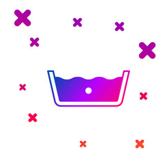 Color Washing under 30 degrees celsius icon isolated on white background. Temperature wash. Gradient random dynamic shapes. Vector