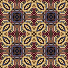 Seamless pattern,  Colorful ethnic ornament,  Arabesque style