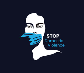 	
Stop, domestic violence, creative social issue, flat illustration, acknowledge domestic violence, aesthetic illustration, Concept of domestic abuse and sexual harassment, violence against women