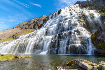 L'imponente cascata di Dynjandi, Fiordi nord occidentali, Islanda