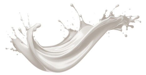 Splash of milk or cream, cut out - obrazy, fototapety, plakaty
