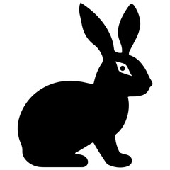 Simple Icon Illustration of Rabbit, Bunny. SVG Vector