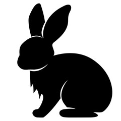 Simple Icon Illustration of Rabbit, Bunny. SVG Vector