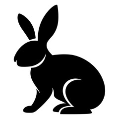 Simple Icon Illustration of Rabbit, Bunny. SVG Vector