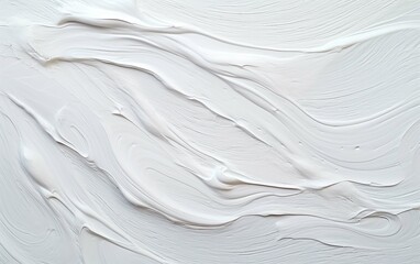 Thick White Oil Painted Texture &ndash; Acrylic Abstract Artistry