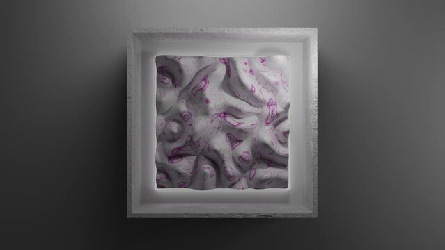 Picture Frame Fluid as purple 3d Art