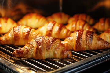 Baking croissants in the oven