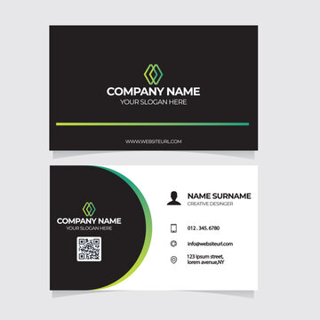 Modern Creative And Clean real estate business card design visiting name card template	