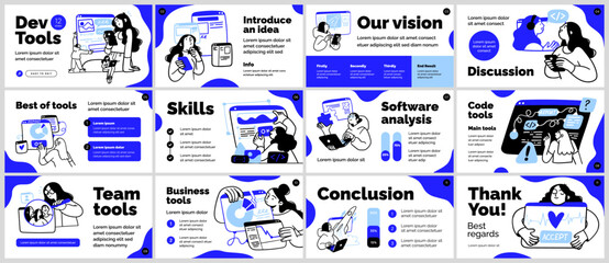 Presentation and slide layout background. Design template with business people. Use for business annual report, flyer, marketing, leaflet, advertising, brochure, modern style. Vector