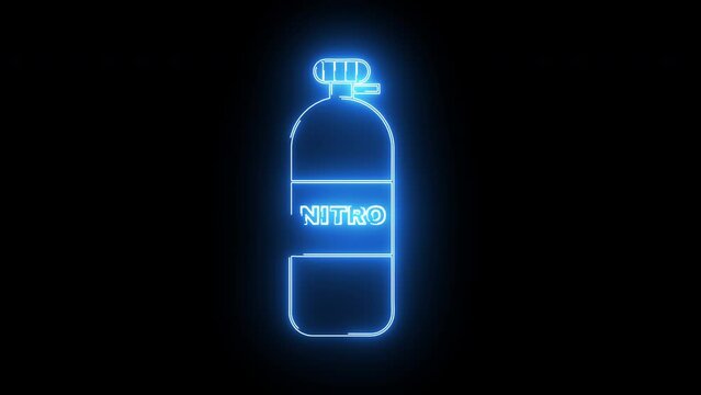 Animated nitro tube icon with neon saber effect
