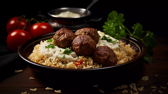 turkish dish: köfte with bulgur 