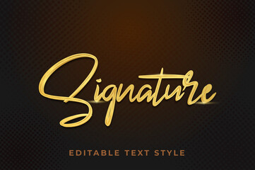 Signature 3d text effect, luxury style