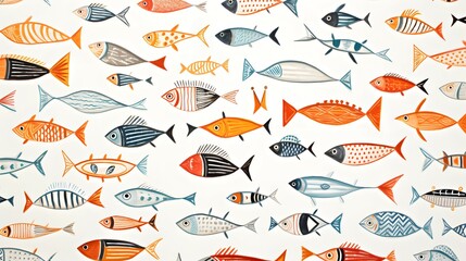 cartoon fish pattern