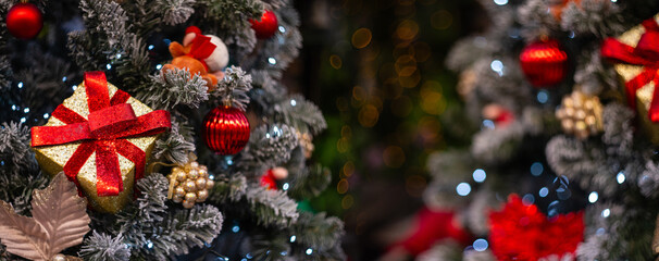Christmas tree decoration close up