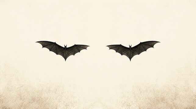  a couple of bats flying through the air over a wall.  generative ai