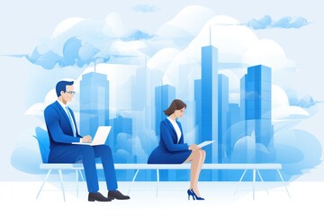 Happy Freelancers Working Together in a Productive Atmosphere